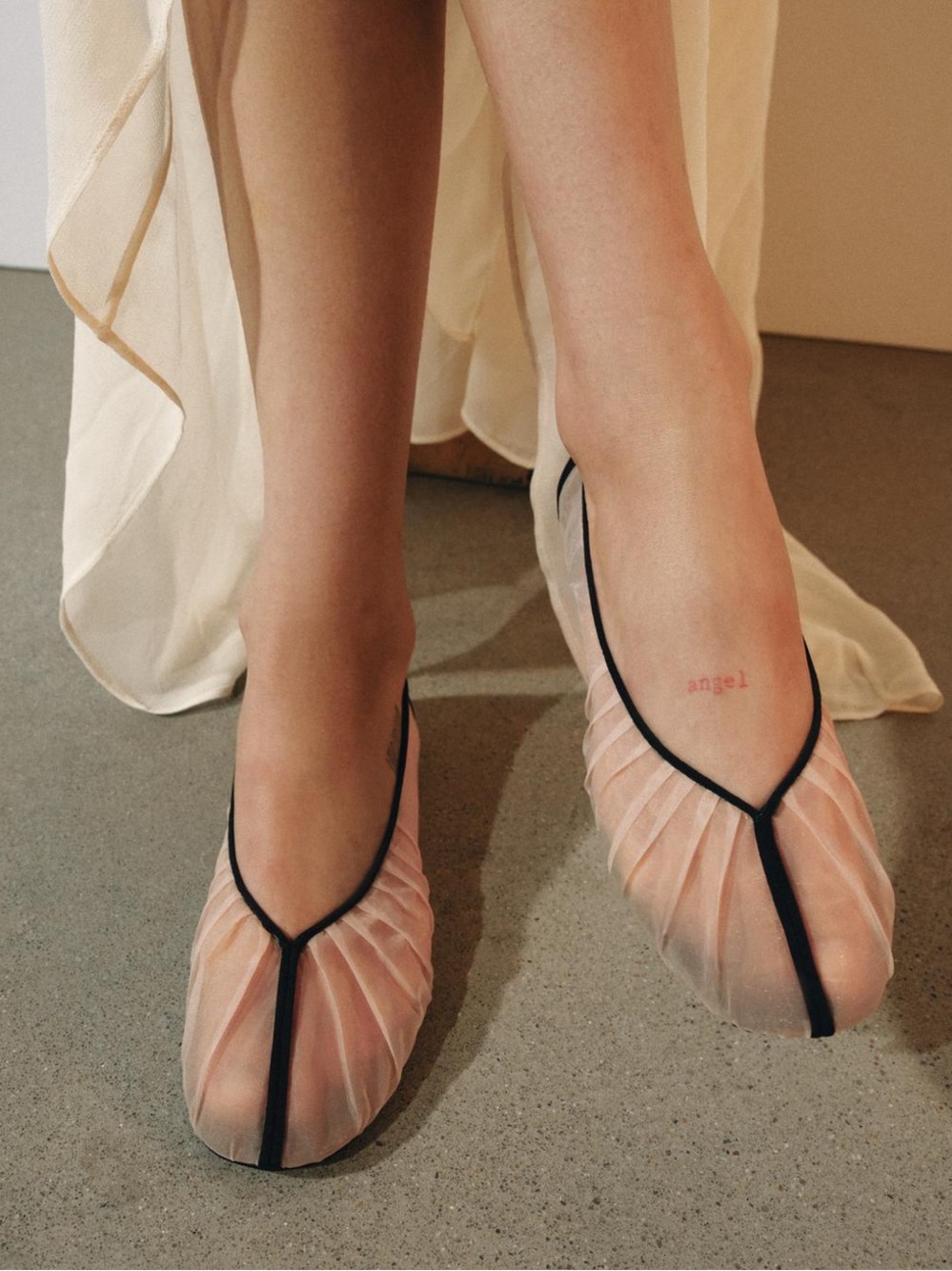 Zara Mesh Ballet Flats